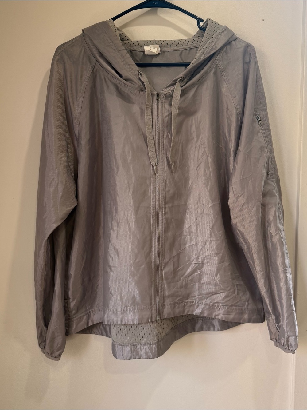 Champion Men's Gray Lightweight Windbreaker Jacket Size L